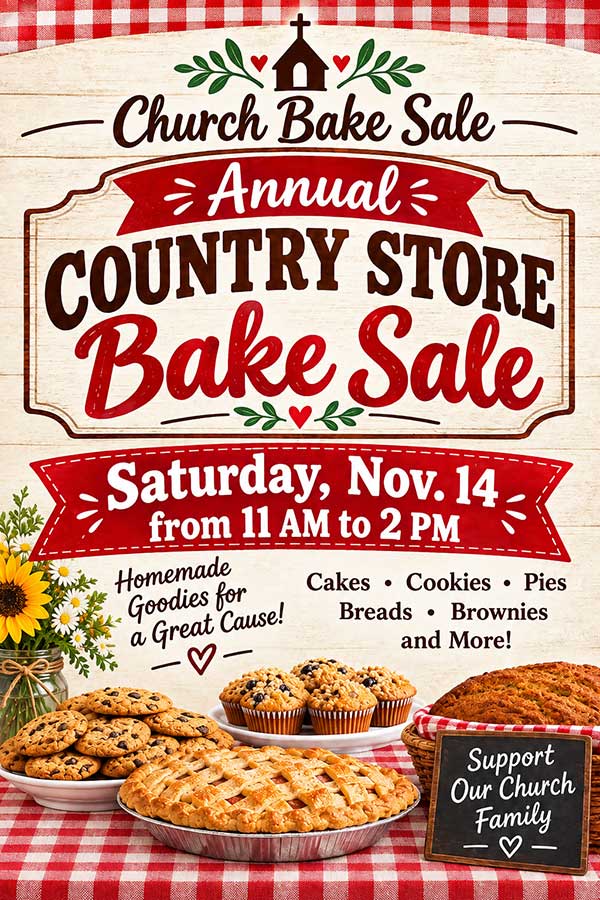 Country Store Bake Sale